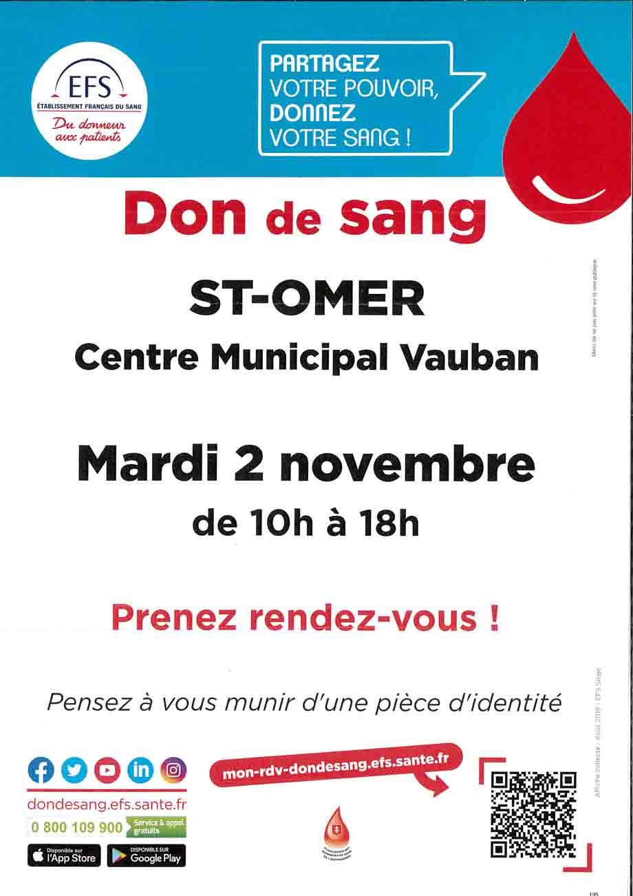 Affiche don du sang novembre